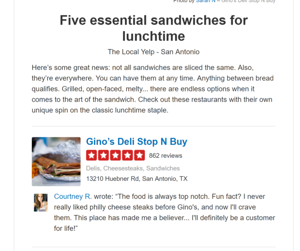 5 Essential Sandwiches for Lunch Yelp june 19th 2019