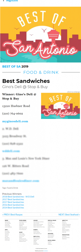 Ginos-Deli-Voted-the-Best-Sandwiches-in-San-Antonio-for-SA-Current’s-Annual-Best-of-SA-2019-SA-Current-July-2019