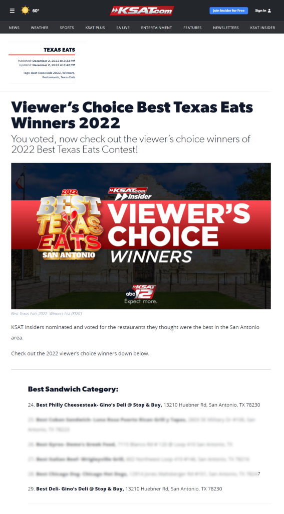 ksat-texas-eats-2022-12-02-viewers-choice-best-texas-eats-winners-2022 Ginos Deli