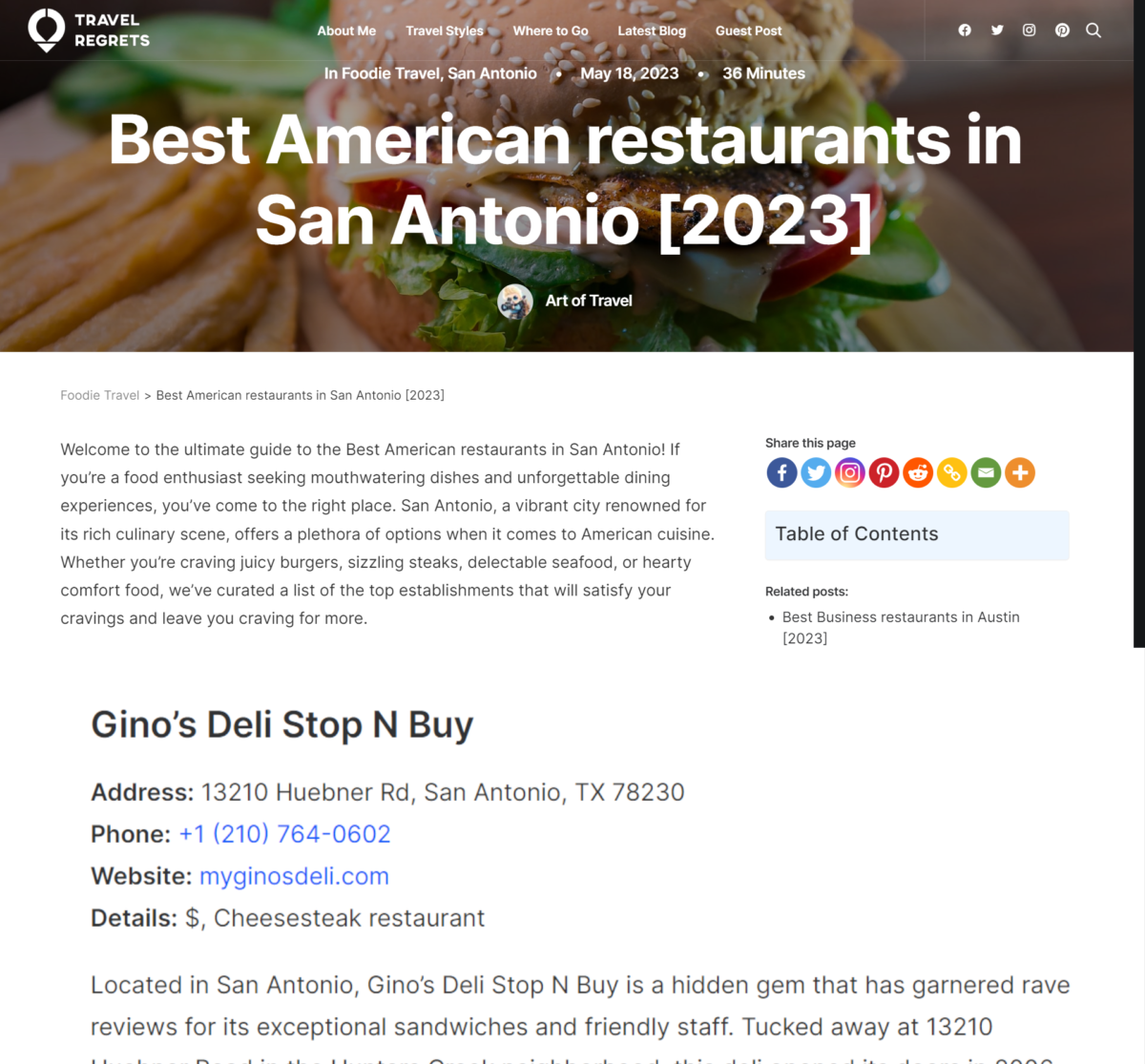 Best American restaurants in San Antonio 2023 TravelRegret May 2023