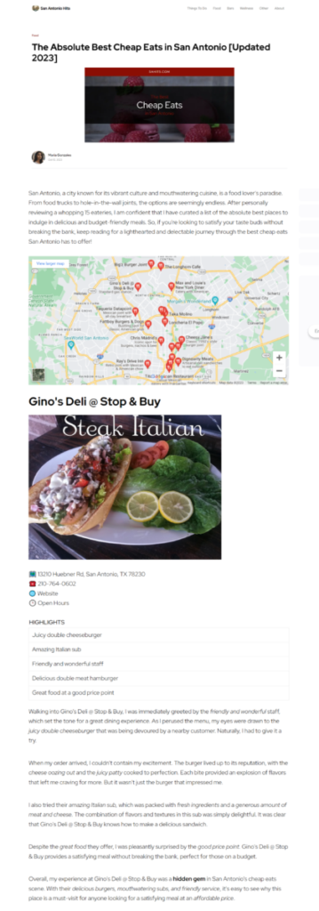 Gino's Deli among the Absolute Best Cheap Eats in San Antonio