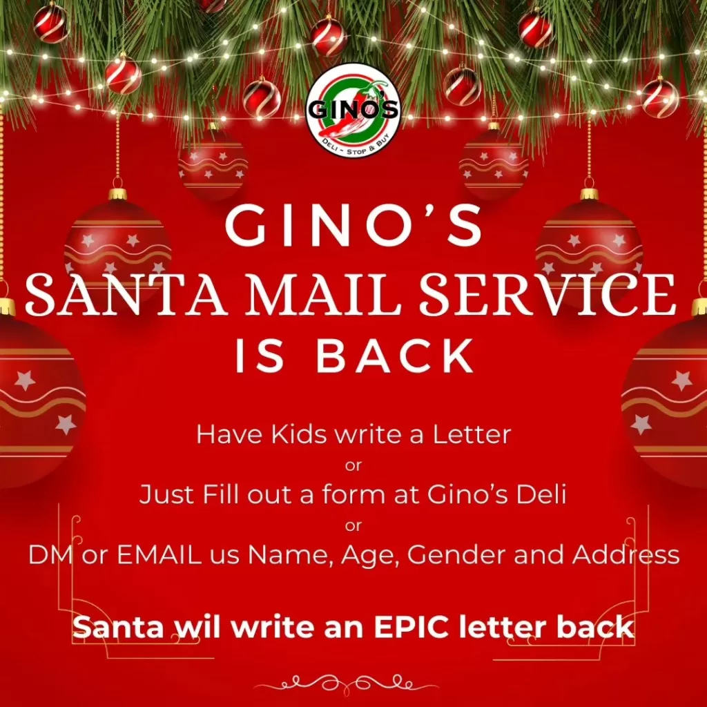 Gino's Deli Letters from santa