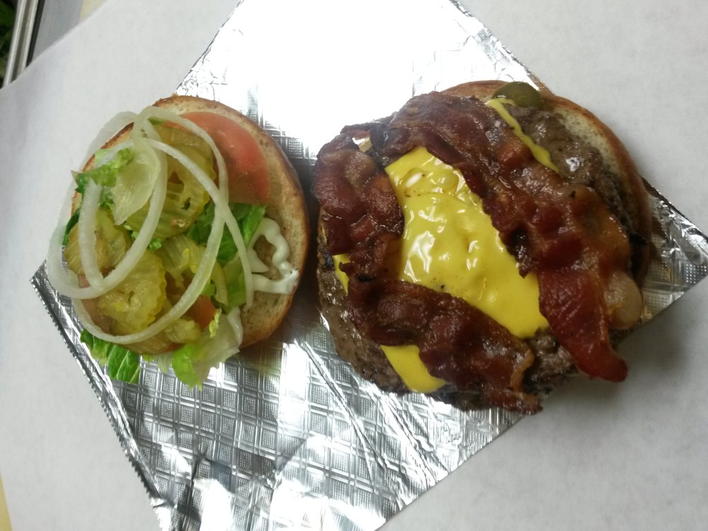 Bacon Double Cheese Burger Gino's Deli