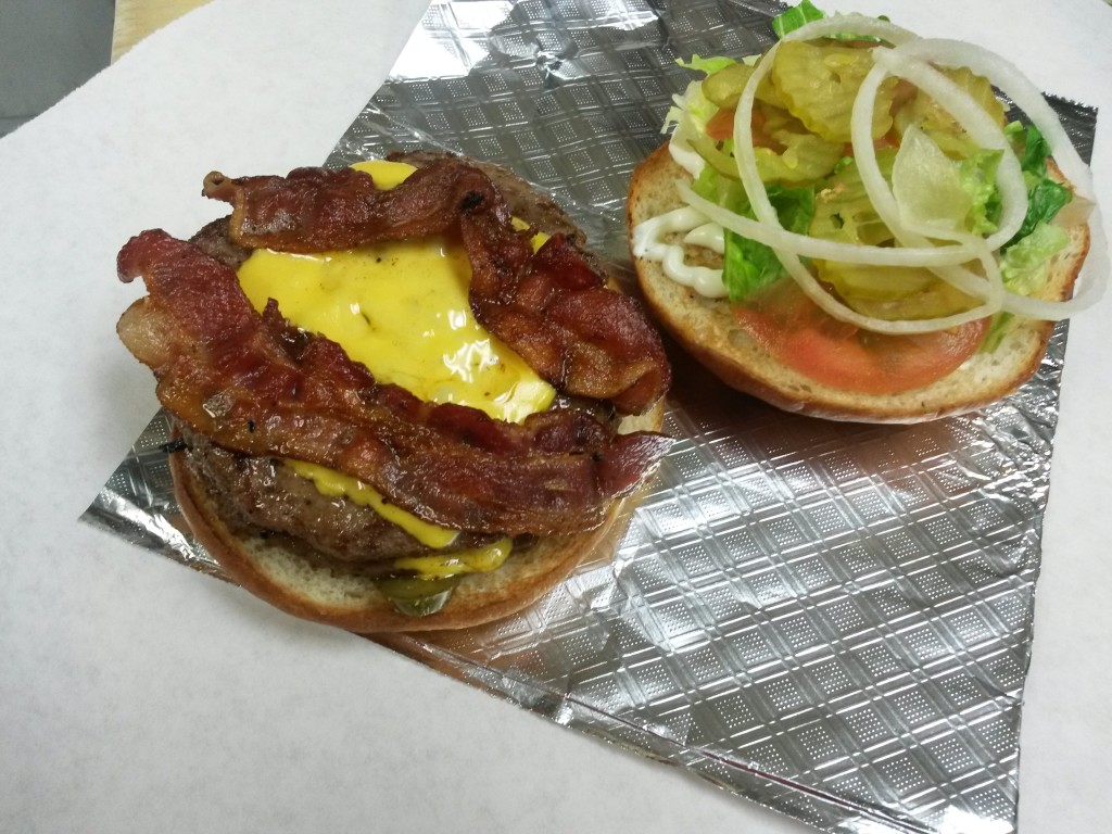 Bacon Double Cheese Burger Gino's Deli