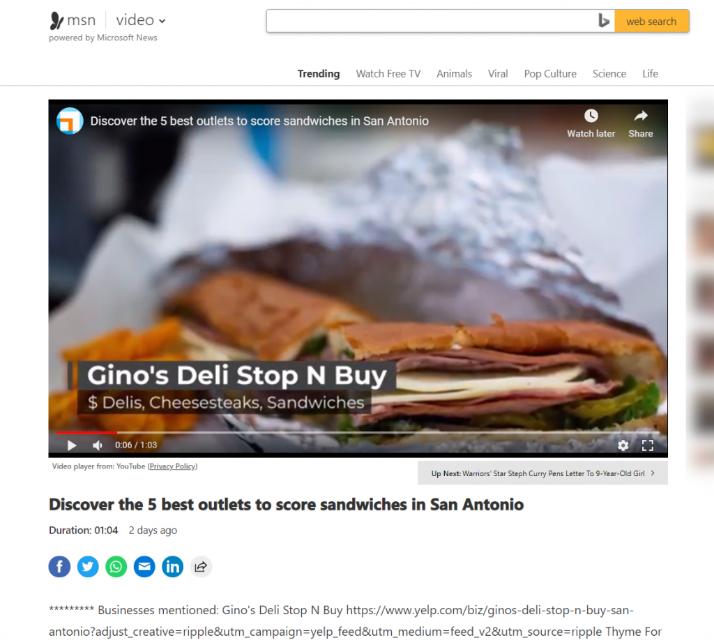 MSN-bing-Discover the 5 Best Sandwiches in San Antonio Jan 2020